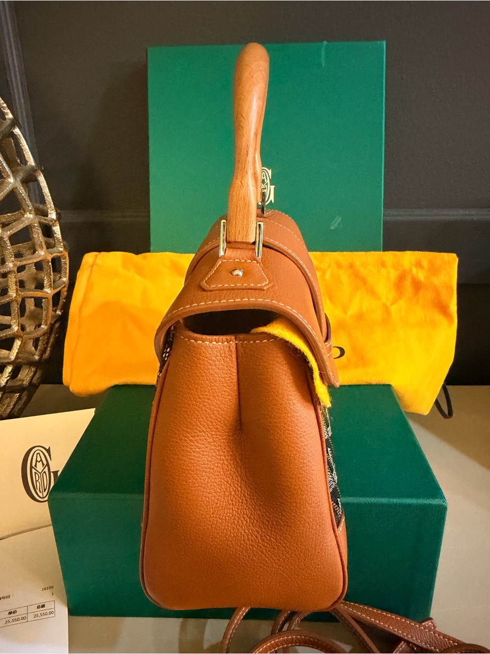 Goyard Saigon Mini Souple Crossbody Top Handle Bag | Full Set + | Like New - Picture 9 of 11